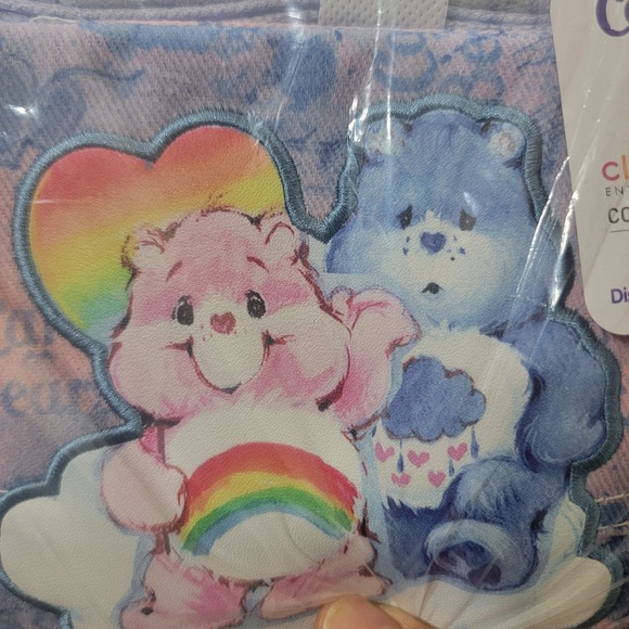 NEW! Care Bears Cheer Bear & Grumpy Bear Convertible Crossbody Belt Bag Tie Dye - Picture 6 of 9